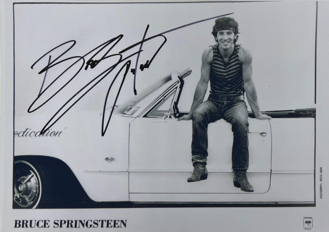 Autograph COA Signed Bruce Springsteen Photo - Etsy