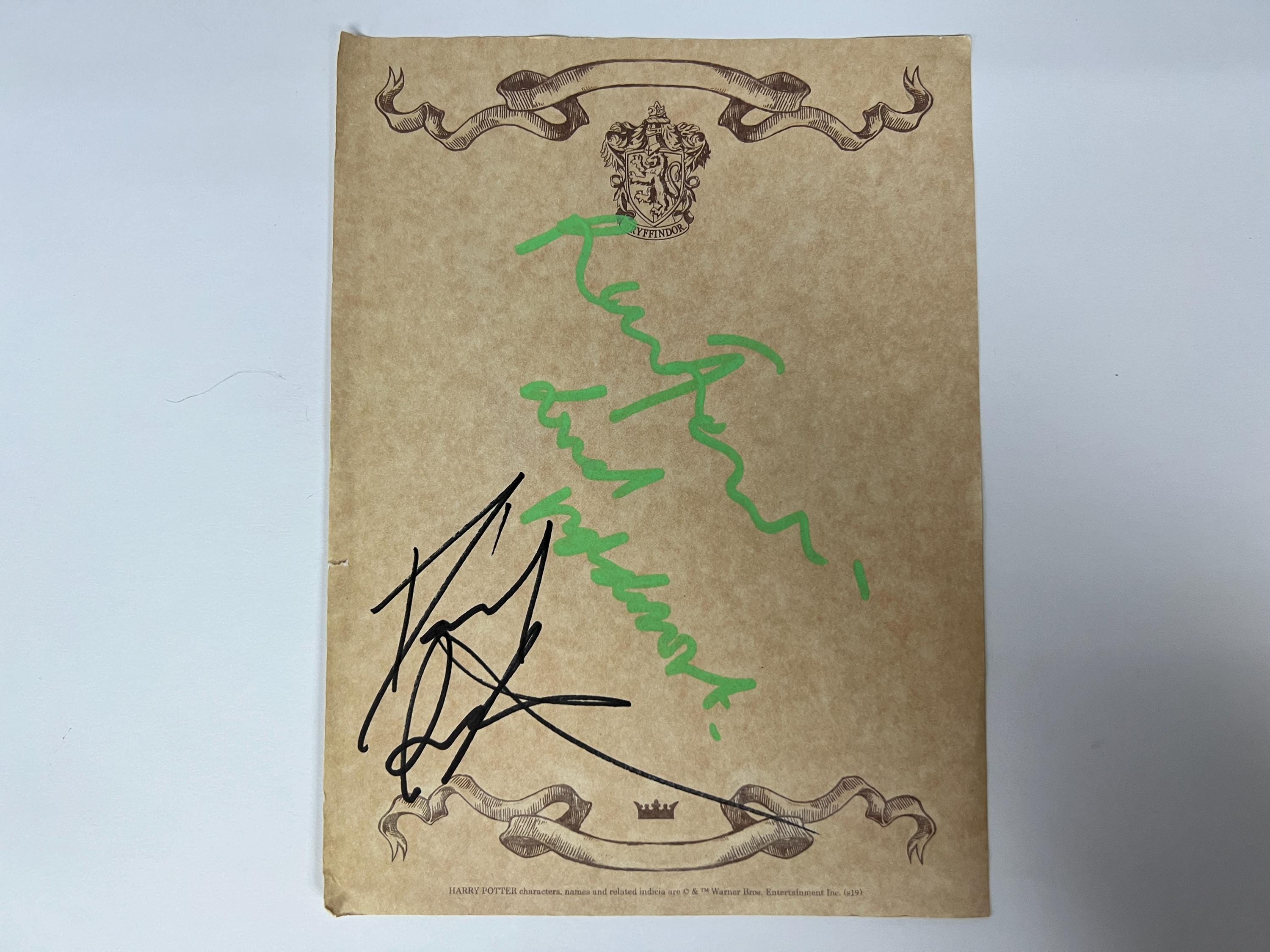 直筆サイン入りハリー・ポッターの手紙 - Etsy 日本