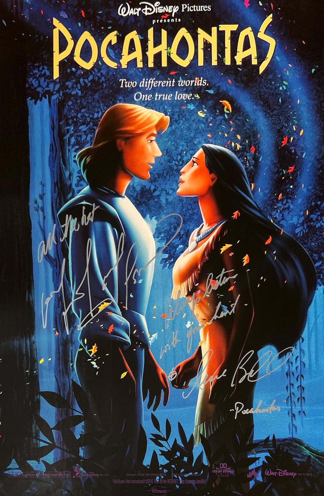 Autograph Signed Pocahontas Poster COA - Etsy