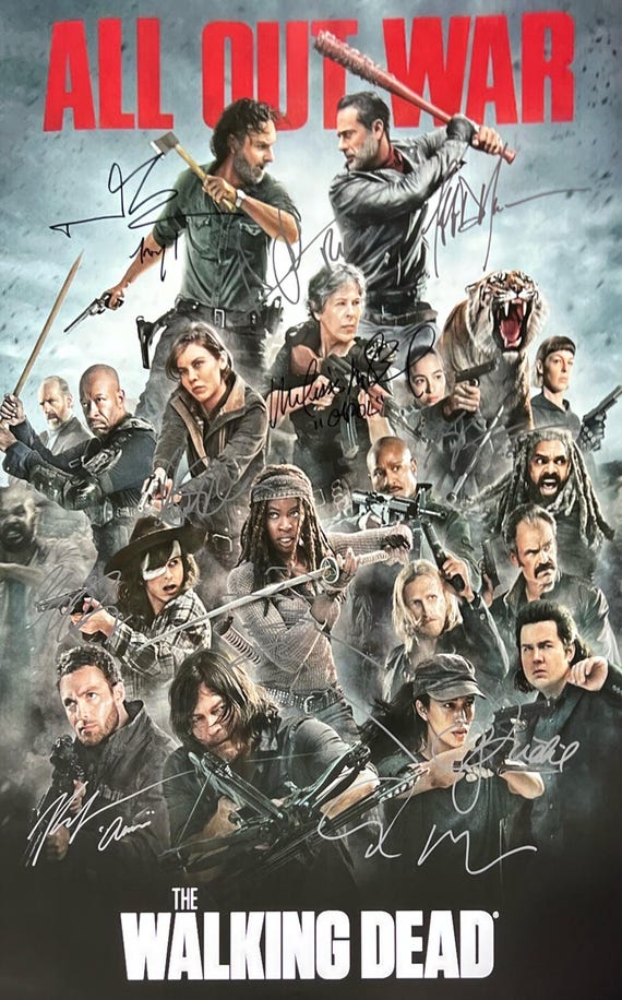 直筆サイン入りウォーキング・デッドポスター COA - Etsy 日本