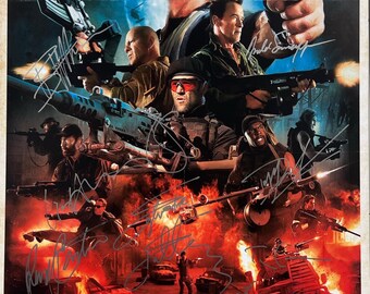 直筆サイン入りエクスペンダブル2ポスターCOA - Etsy 日本