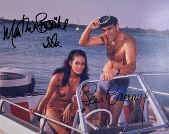 Autograph Signed COA  Sean Connery, Claudine Auger Photo