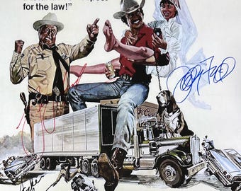 Póster autógrafo firmado de Smokey y el bandido