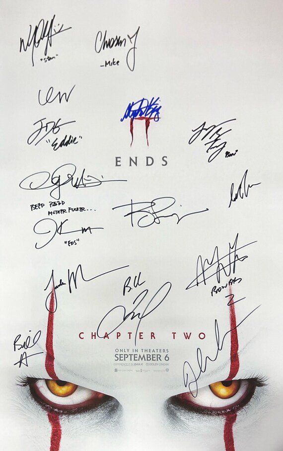 直筆サイン入り「イット：第2章」ポスター COA - Etsy 日本