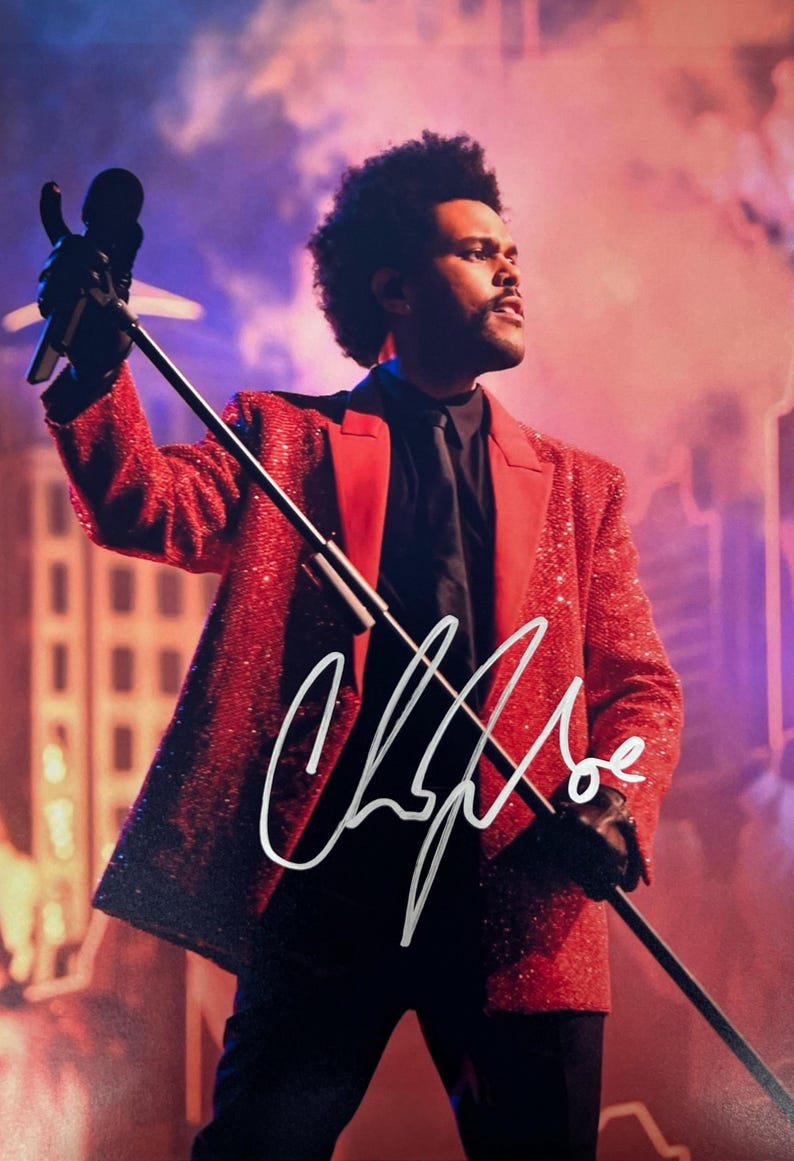 Autograph COA Signed the Weeknd Photo - Etsy