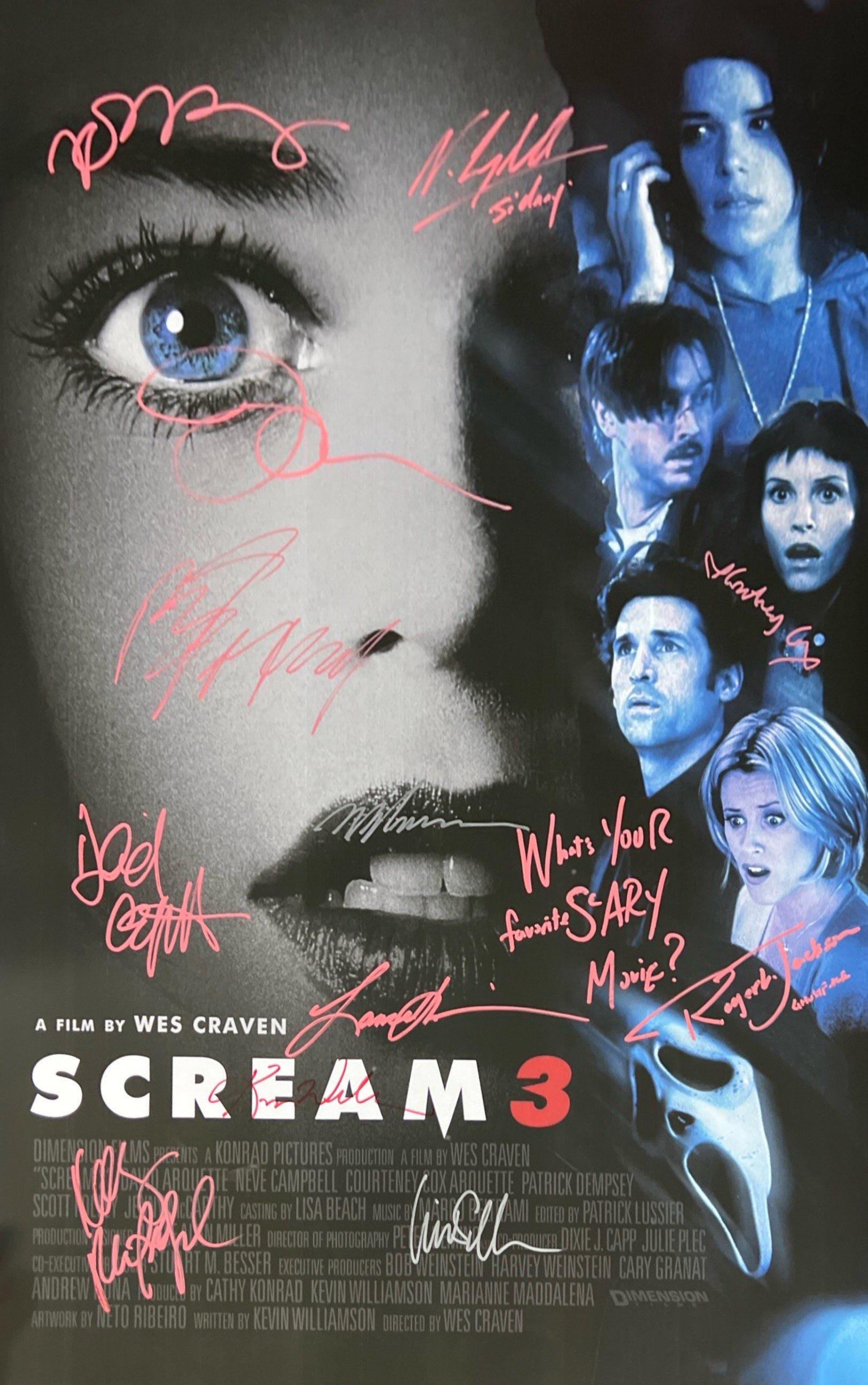Autograph Signed Scream Poster COA - Etsy