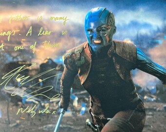Karen Gillan Signed 8x10 Guardians of the Galaxy Nebula Photo W
