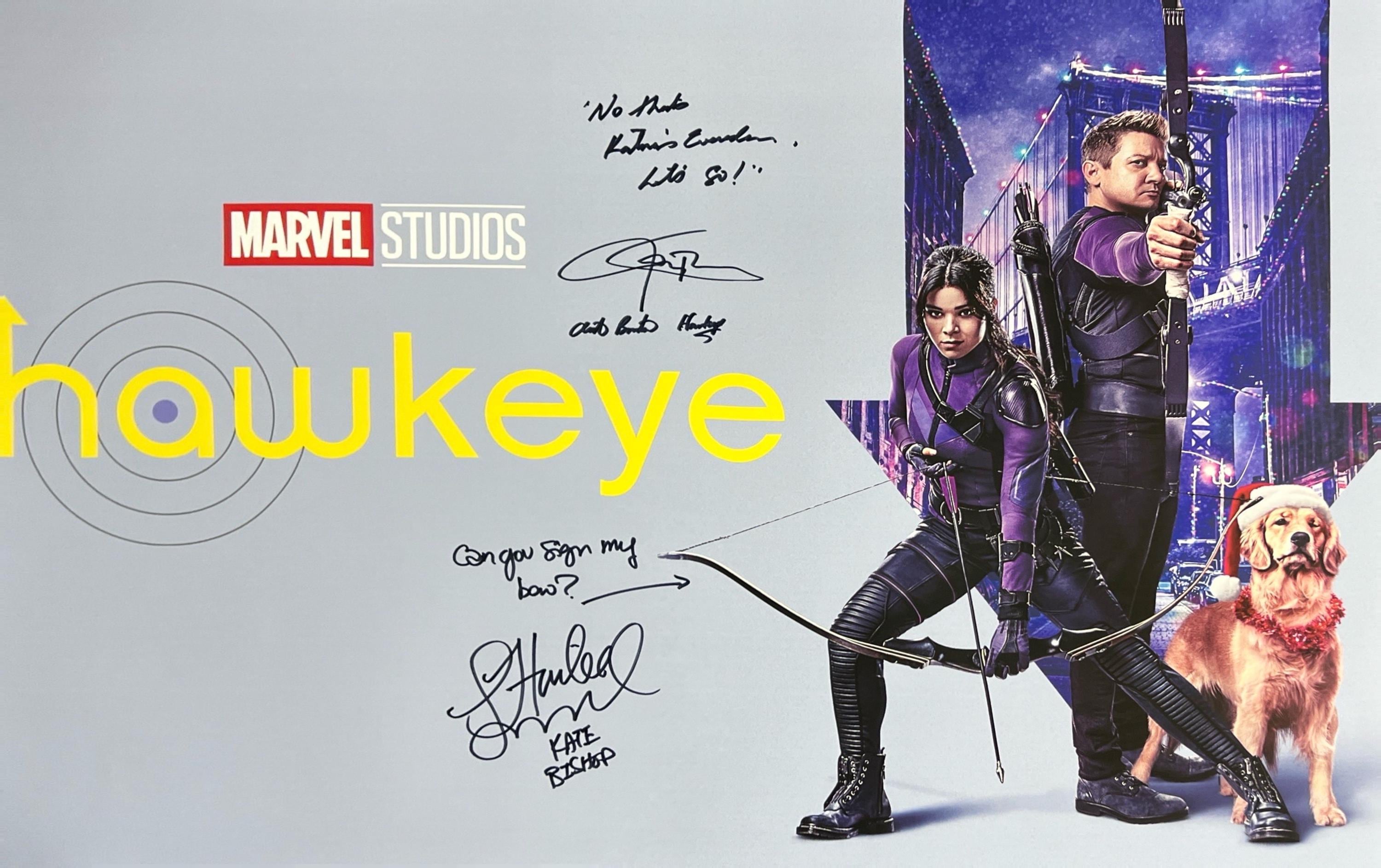 Autograph Signed Hawkeye Poster COA - Etsy
