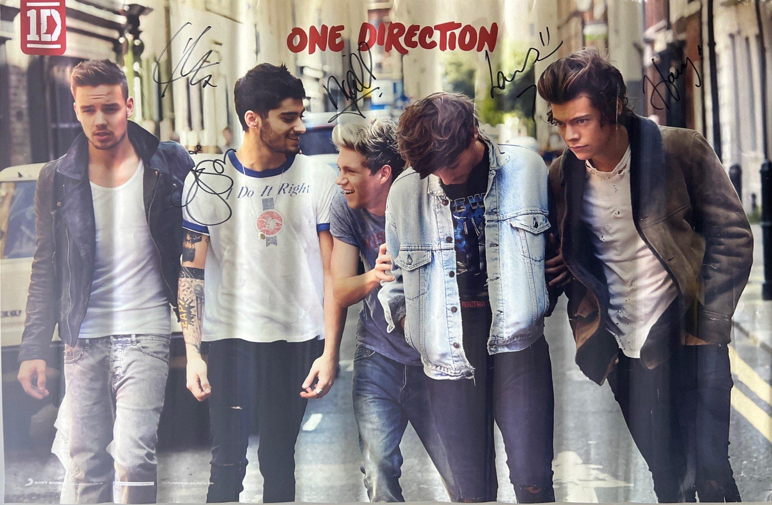 One Direction Members Autograph Autograph Signed One Direction Official Poster - Etsy