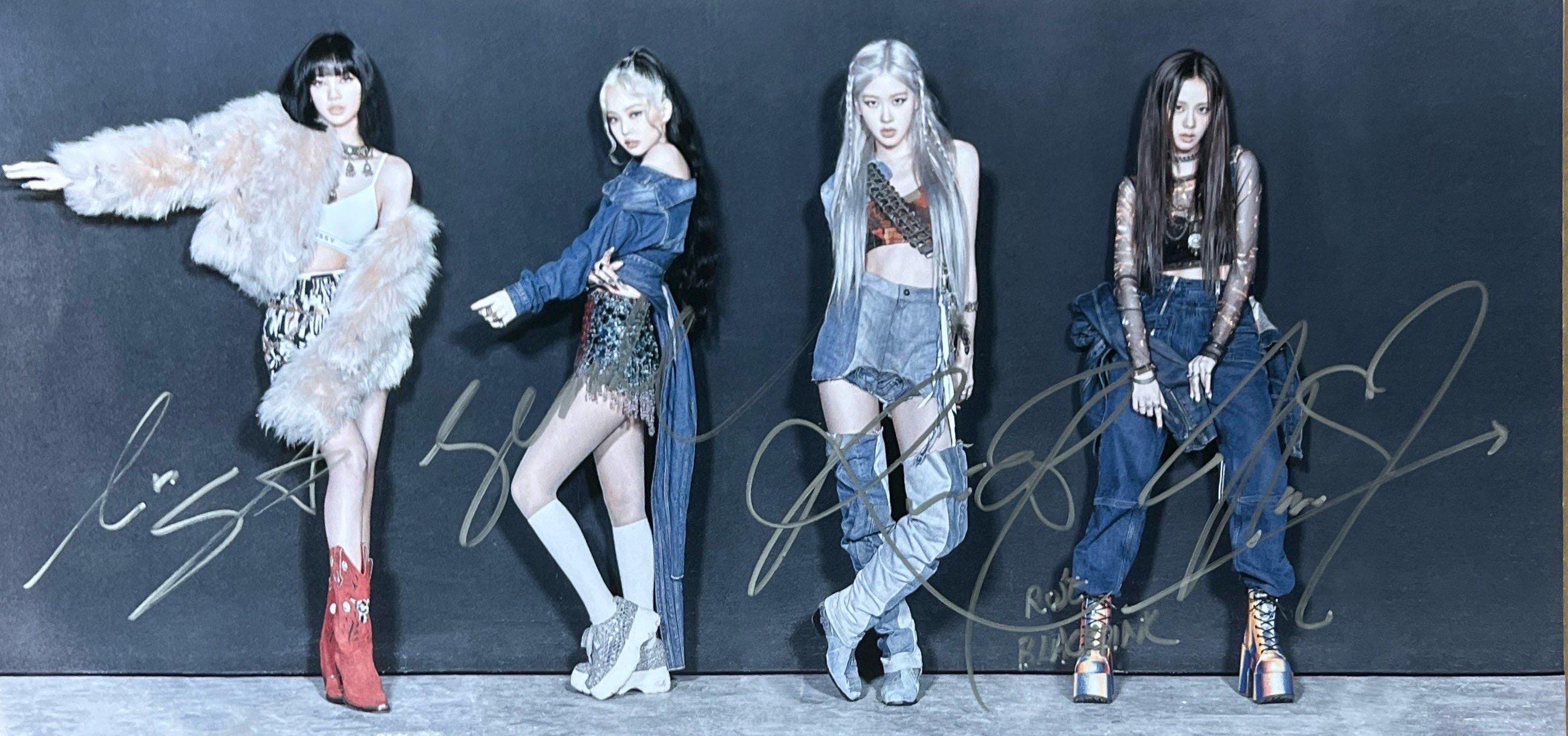 Autograph Signed Black Pink Poster COA - Etsy