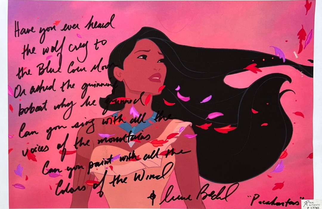 Autograph Signed Pocahontas Poster - Etsy