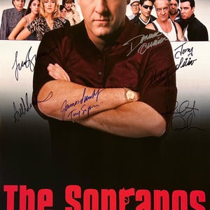 Autograph Signed The Sopranos  Poster COA