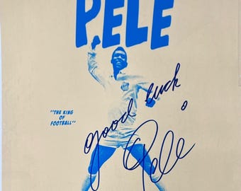 Pelé + Neymar original signed and framed shirt Brazil + Coa