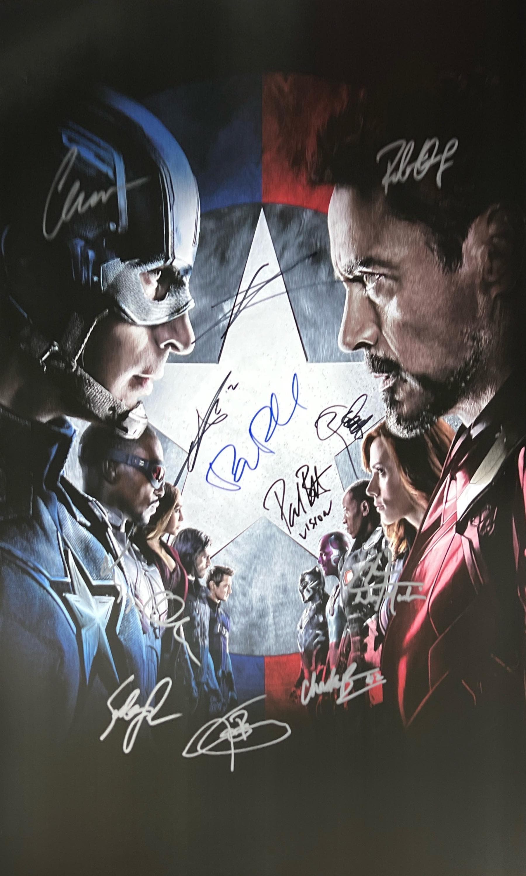 直筆サイン入りキャプテン・アメリカのポスター - Etsy 日本