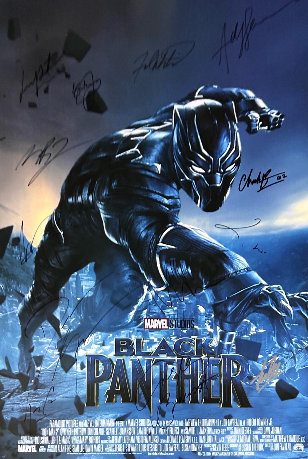 Autograph Signed Black Panther Poster