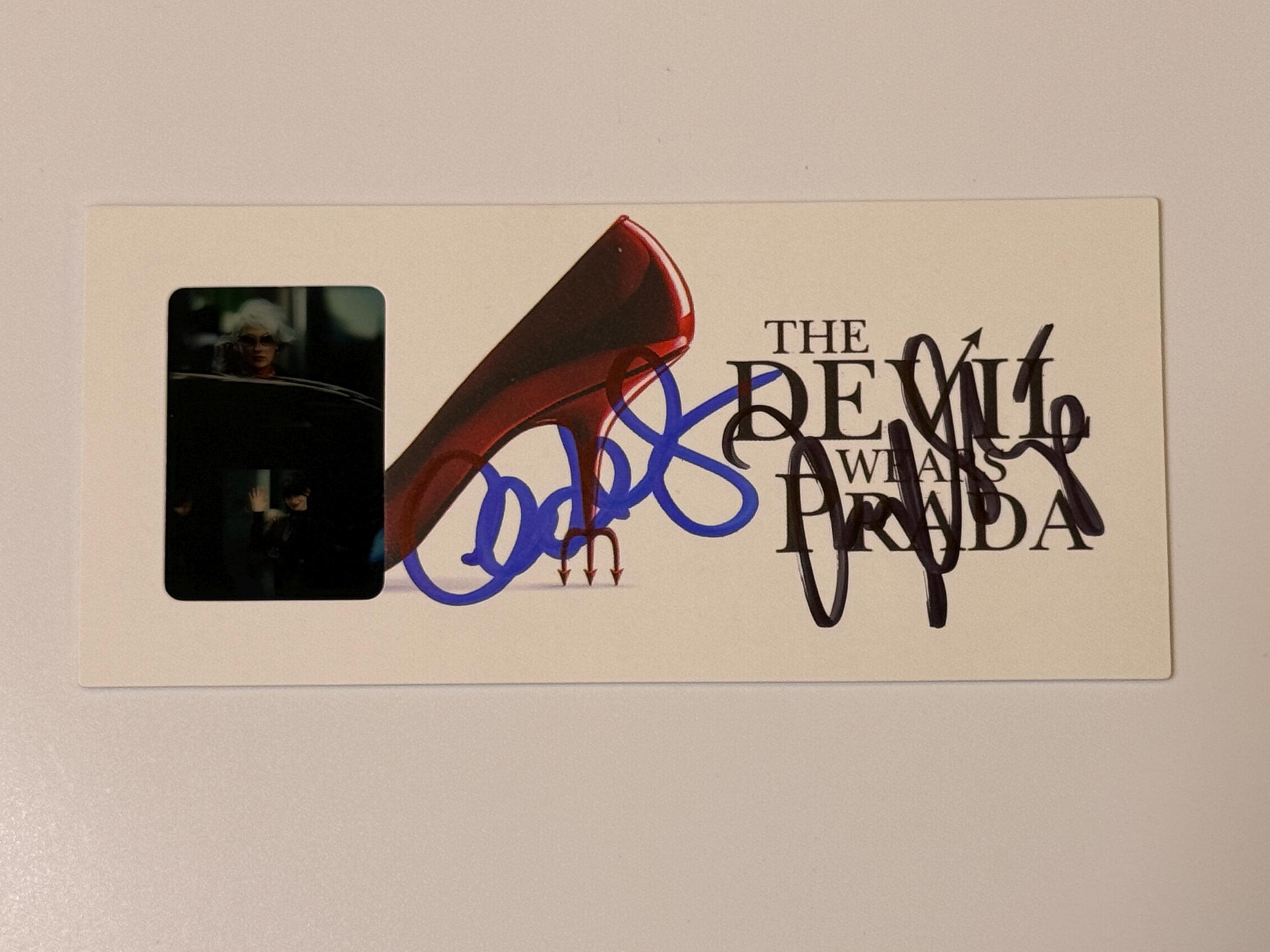 直筆サイン入りCOA付き『プラダを着た悪魔』フィルムネガカード メリル