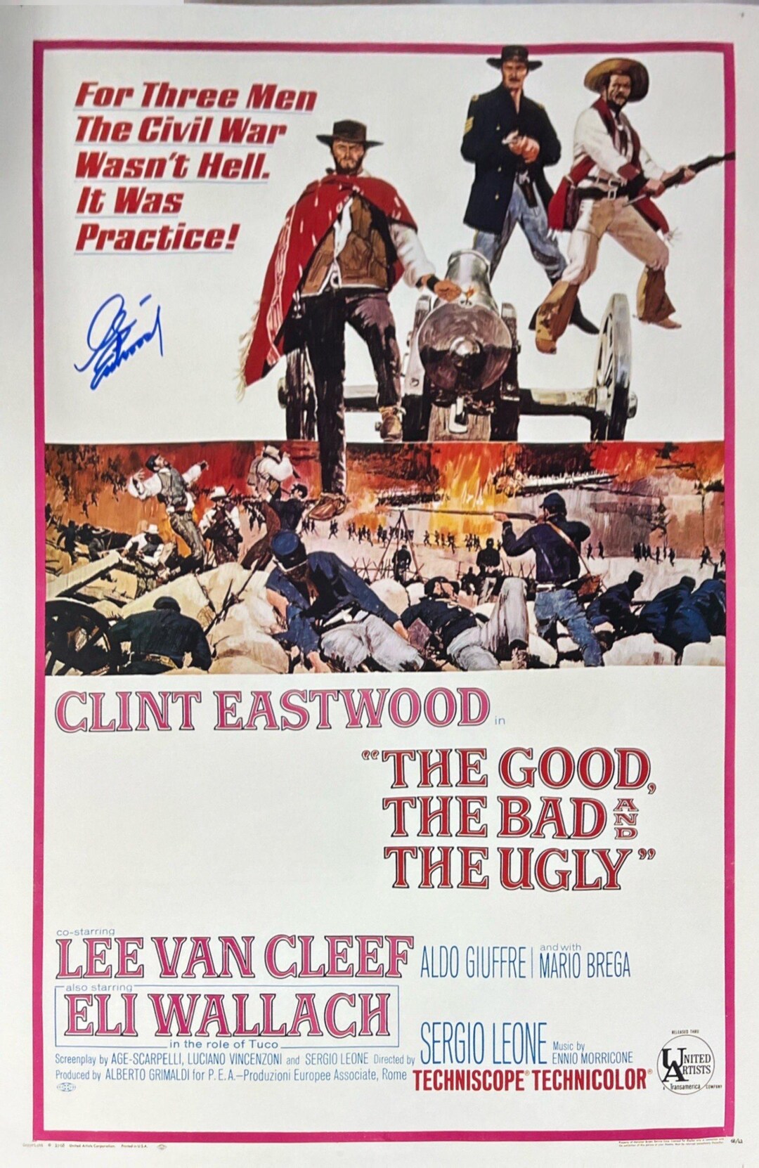 Autograph Signed Good Bad Ugly Poster COA - Etsy