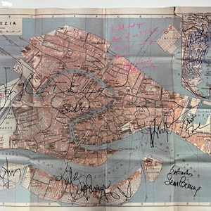 Autograph Signed Indiana Jones Map COA