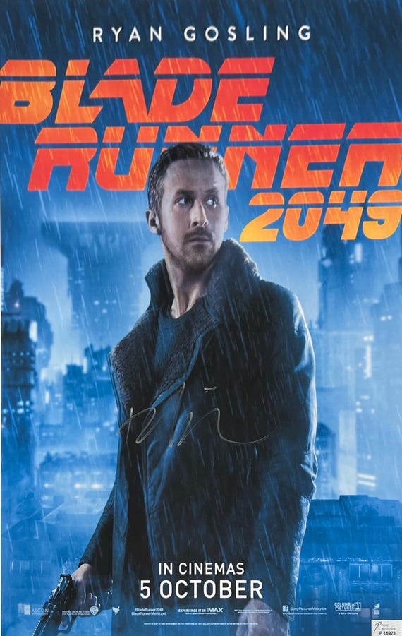 直筆サイン入り『ブレードランナー 2049』ポスター - Etsy 日本