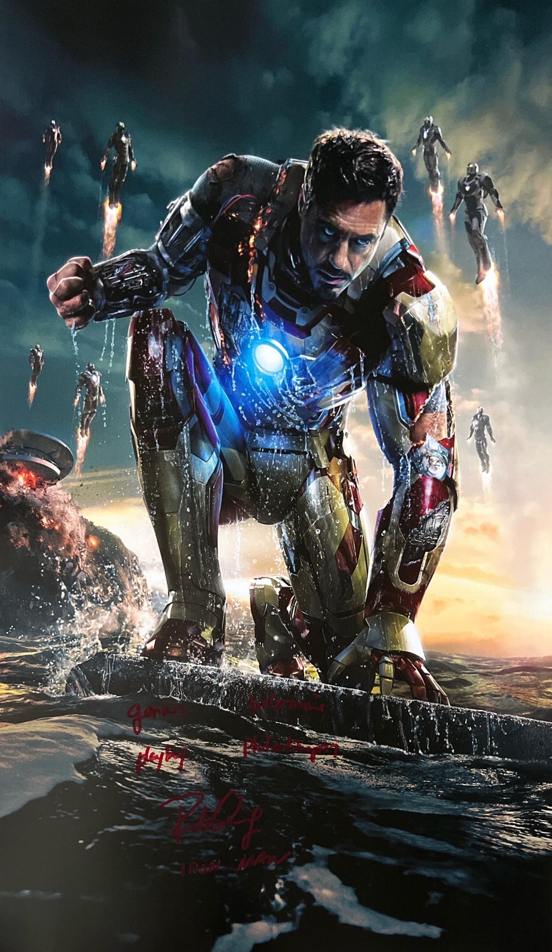 Autograph Signed Iron Man 3 Poster COA Etsy Autograph Signed Iron Man 3 Poster COA Etsy