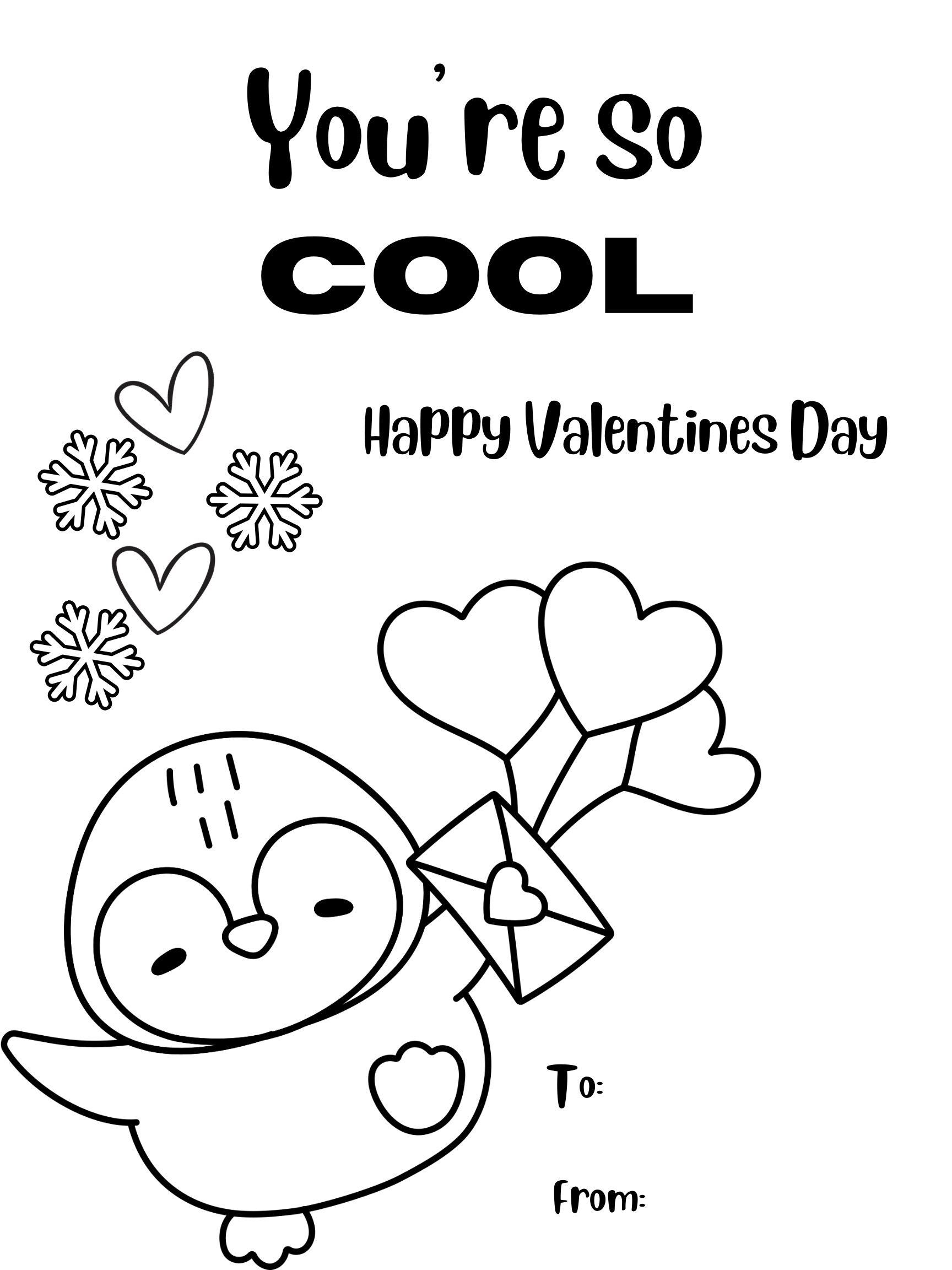 Cute Valentines Day Colouring Pages for Children - Etsy