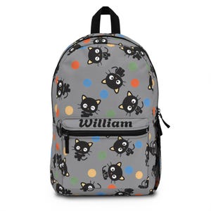 Personalized Cat Backpack: Whimsical Kids School Bag