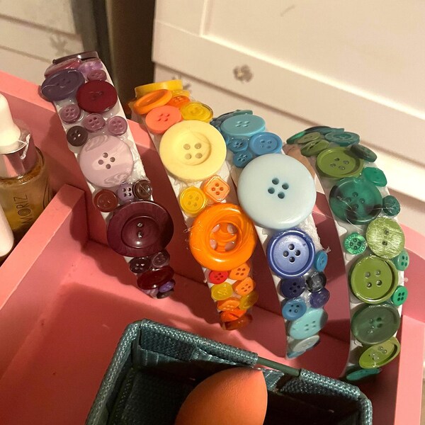 Custom Color Button Headbands!