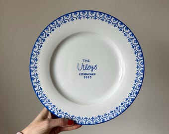 Wedding Day Plate | Custom Wedding Keepsake Plates | Wedding Cake Plate