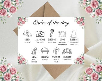 Personalised Floral Luxury Order Of The Day