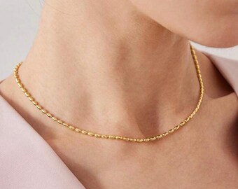 18kt Gold-Plated Ball Chain Necklace