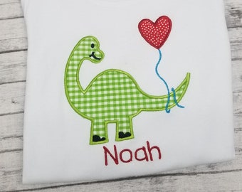 Personalized Dinosaur Valentine's Day Shirt