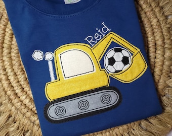 Personalized Applique Soccer Shirt: Boy Birthday Gift