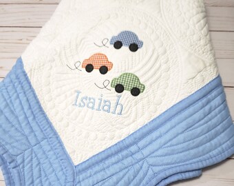 Personalized baby quilt / applique heirloom keepsake baby quilt/ crib quilt