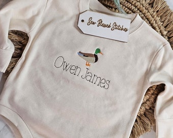 Personalized Baby Bubble Romper: Long Sleeve Cotton T-Shirt