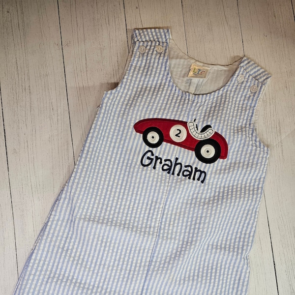 Applique Race Car Etsy