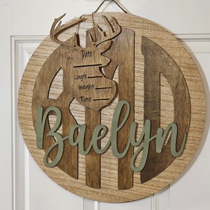 Monogram door hanger, hospital door sign, new baby hospital door hanger, deer head monogram hospital door sign