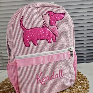 Mochila Monogram Seersucker: Bolsa de Fraldas Personalizada para Meninas