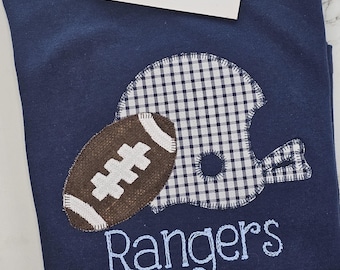 Personalized Football Applique Boy Shirt: Birthday Gift