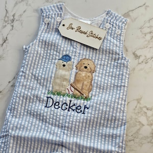 Seersucker JonJon, personalized summer clothing, monogram summer outfit, boy birthday gift