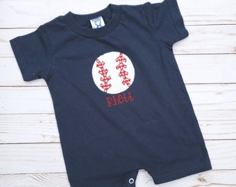 baby baseball romper