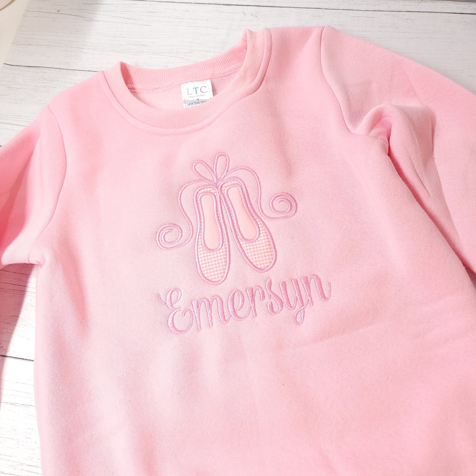 Custom Monogram Sweatshirt – Embroidered Girl