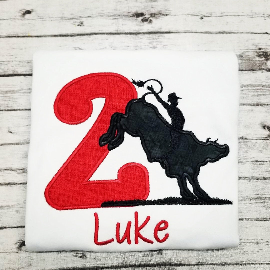 Personalized Bullrider Birthday Shirt: Rodeo Theme Boys Shirt - Etsy
