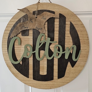 Monogram Duck Baby Hospital Door Hanger: Nursery Decor
