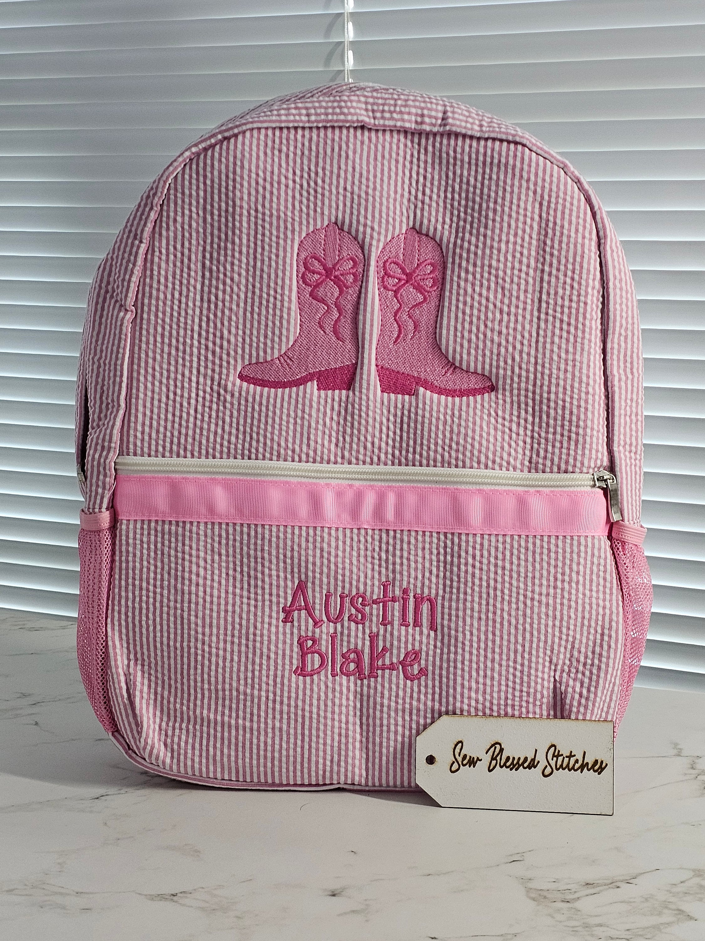 Austin Powers Graphic Black Backpack with Pink & Yellow Pockets STATE Bags | Kane Kids Double Pocket Backpack Recycled Poly  main image 2