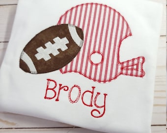 Personalized Football Applique Shirt: Boy Birthday Gift