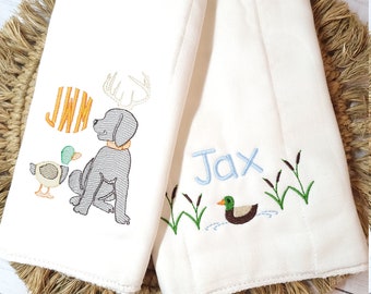 Boy burp cloth, personalized burp cloth, monogram burp cloth, boy baby shower gift