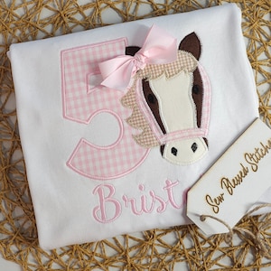 Personalized birthday shirt, horse birthday shirt, girl birthday shirt