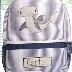 Hammerhead shark backpack, personalized backpack, school backpack, diaper bag, baby shower gift