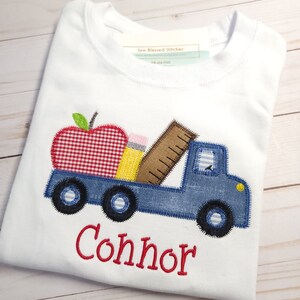 Back to school shirt, personalized boy school shirt, back to school applique shirt