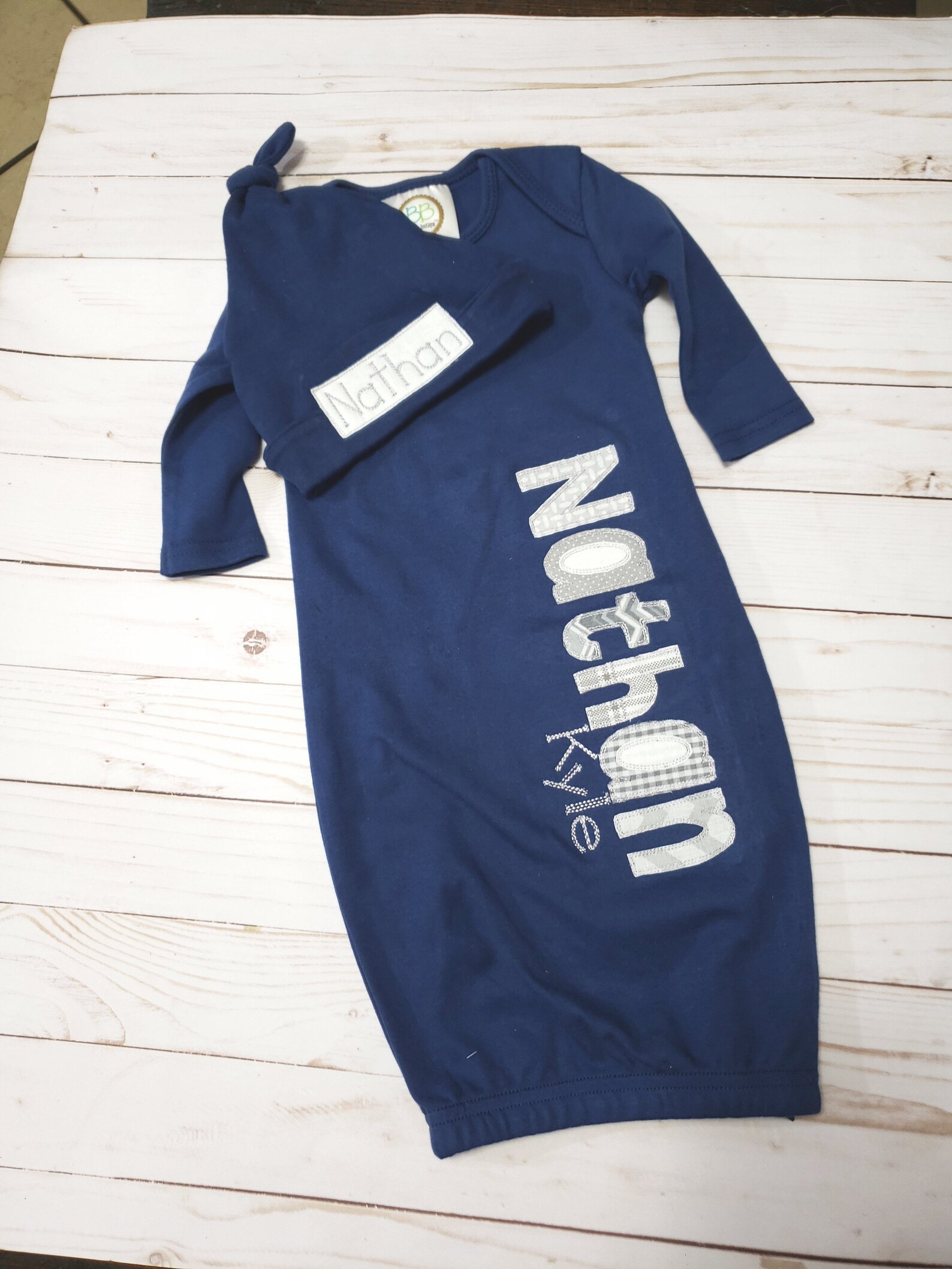 Applique infant gown / personalized applique baby gown with Etsy